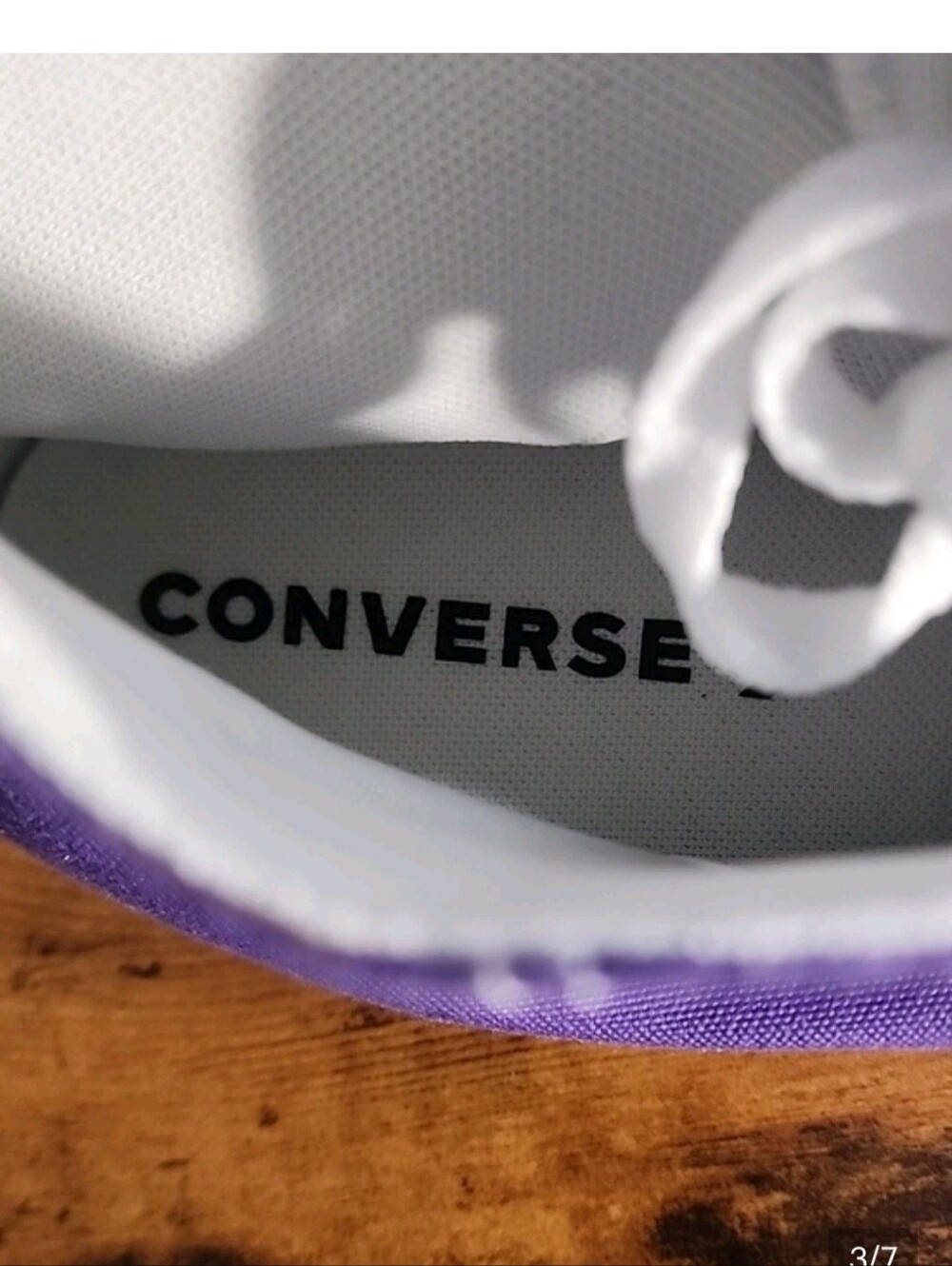 Converse Purple High Top Canvas Sneakers Size 10 In Men And Size 12 In Women. FP - Picture 3 of 8